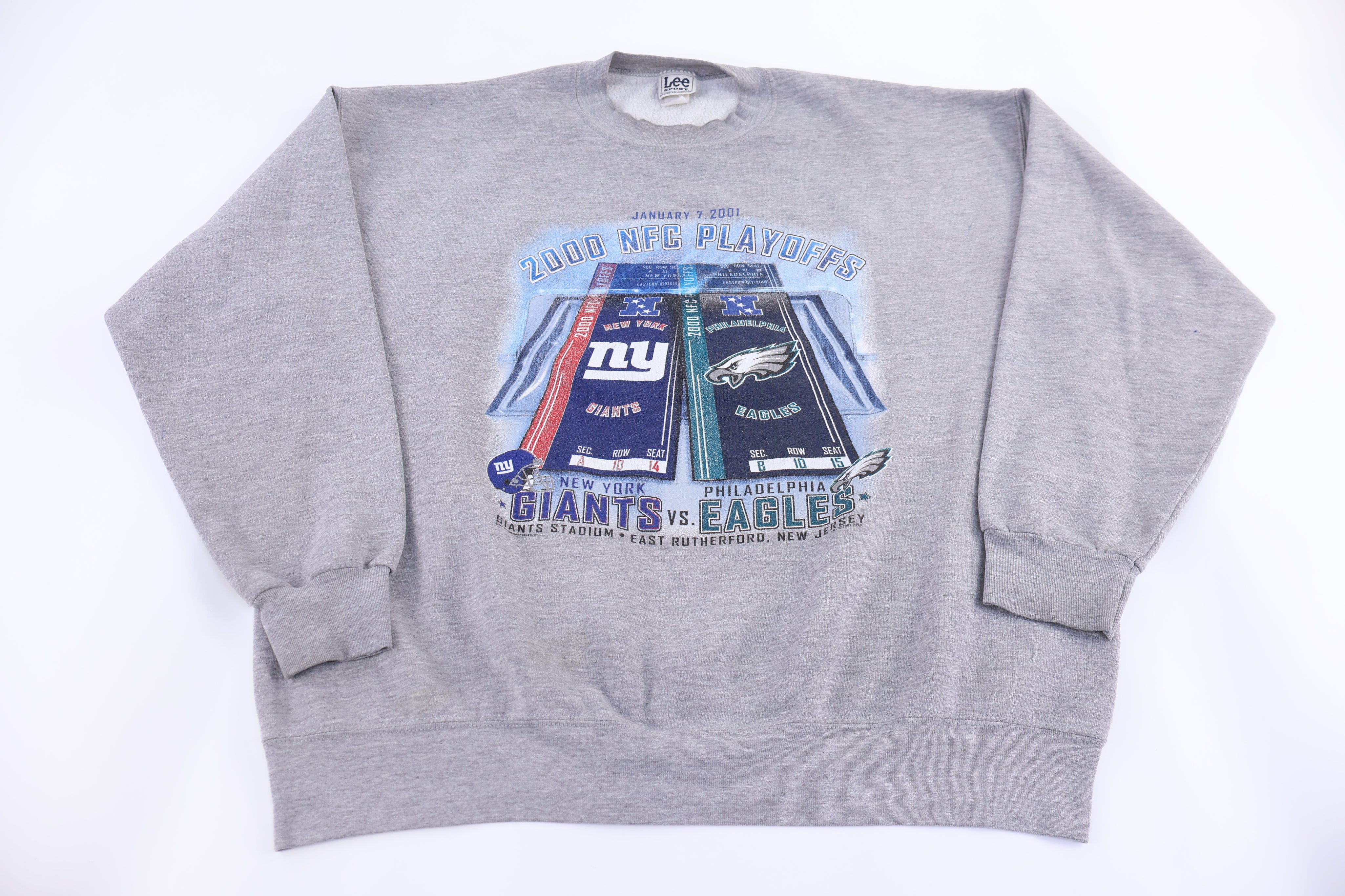 2001 NFL Giants Vs Eagles NFC Playoffs Sweatshirt - Sweatshirt - Thrifted Threads