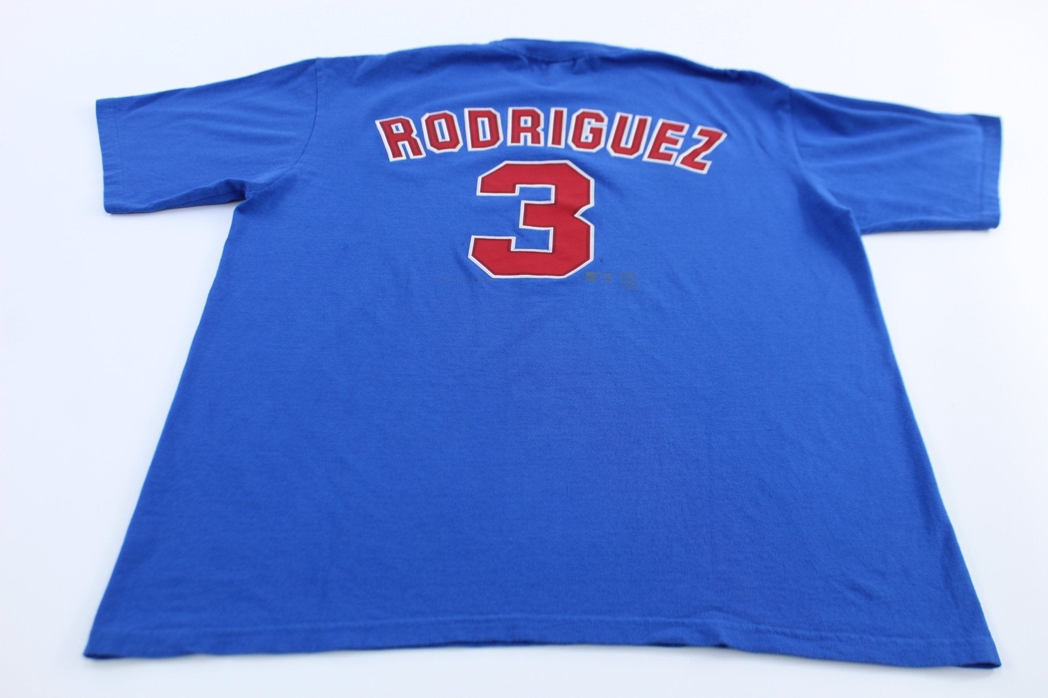 2001 Texas Rangers Baseball Ivan Rodriguez 3 Jersey T-Shirt - T-Shirts - Thrifted Threads