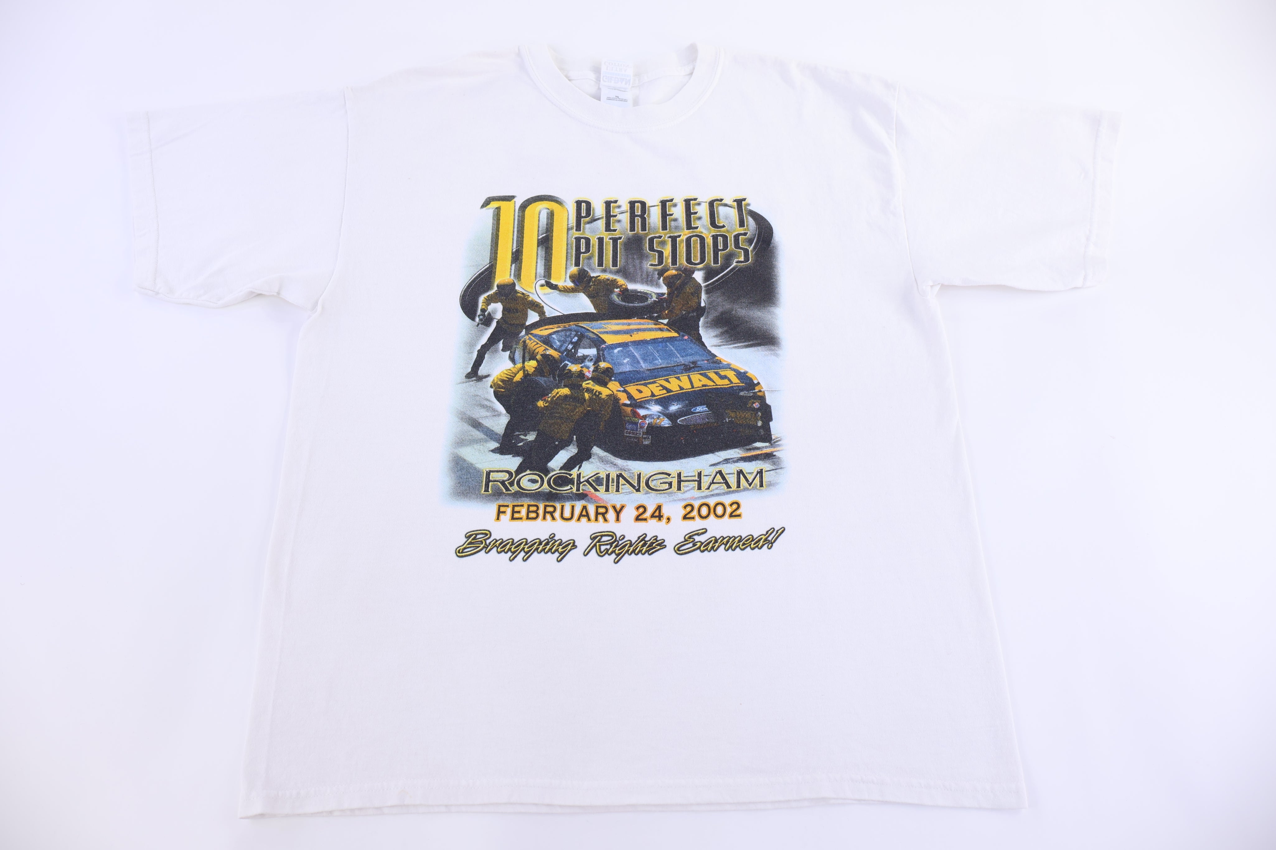 2002 10 Perfect Pit Stops Racing T-shirt - Shirts & Tops - Thrifted Threads