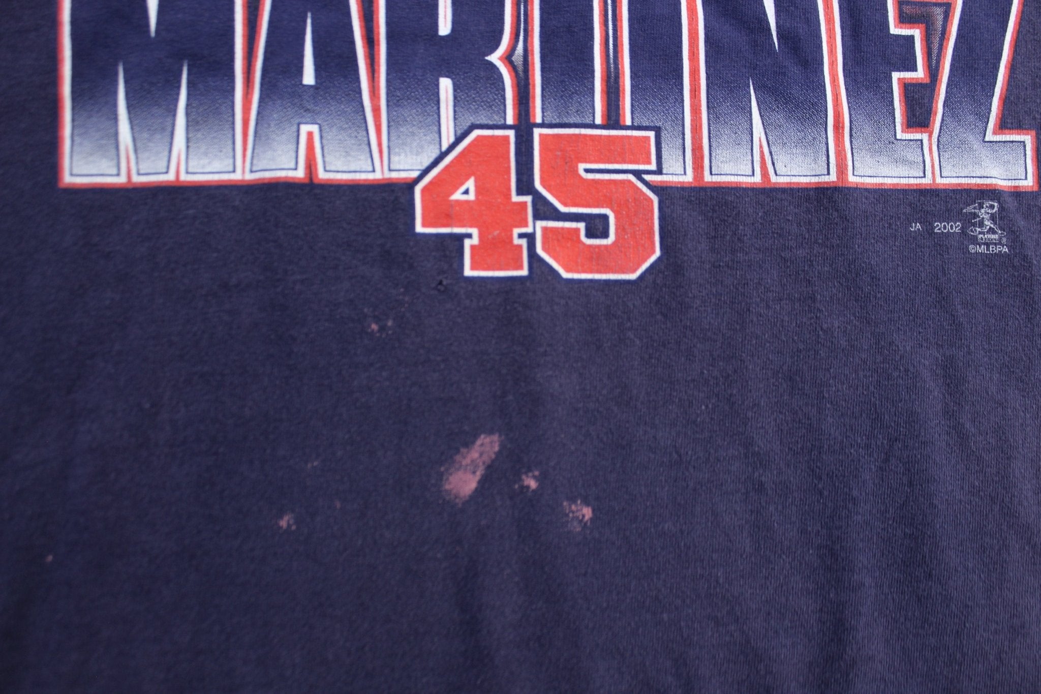 2002 Boston Red Sox Pedro Martinez Graphic LS T-Shirt - ThriftedThreads.com