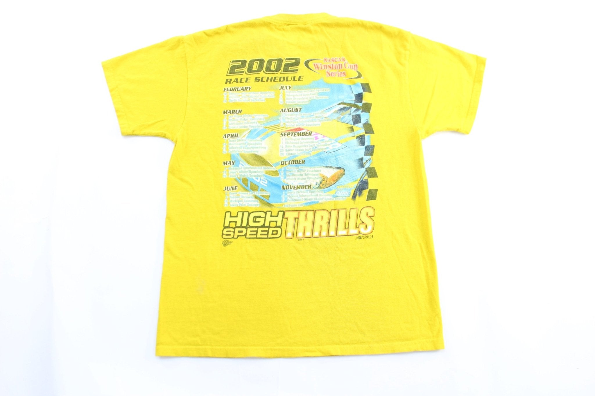 2002 Nascar Winston Cup Series Race Schedule T-Shirt - ThriftedThreads.com