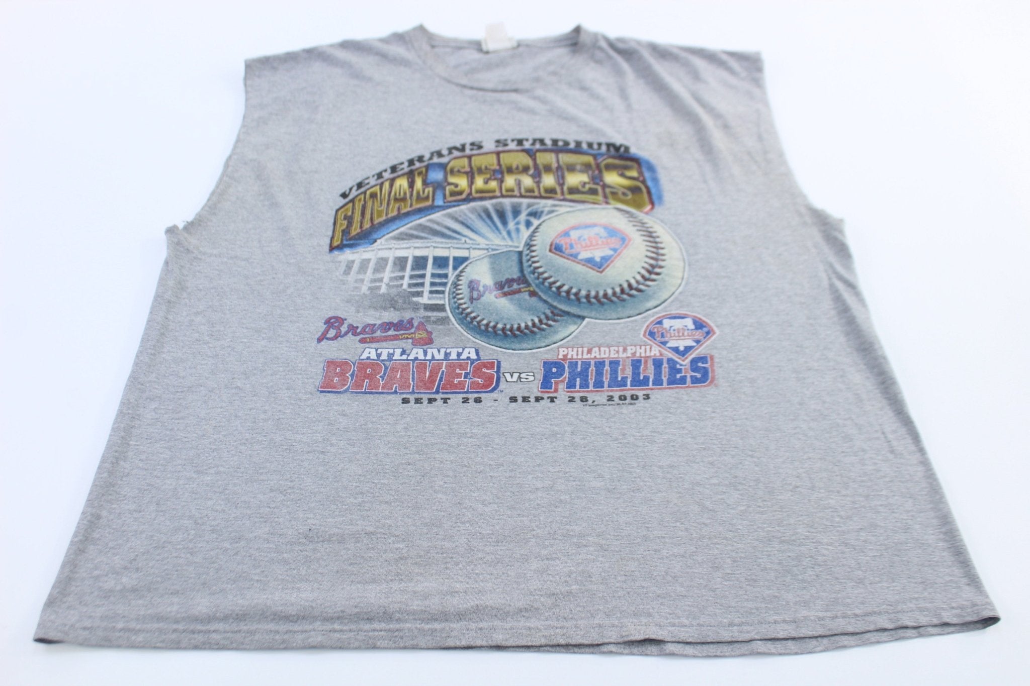 2003 Atlanta Braves vs Philadelphia Phillies Final Series Tank Top - ThriftedThreads.com