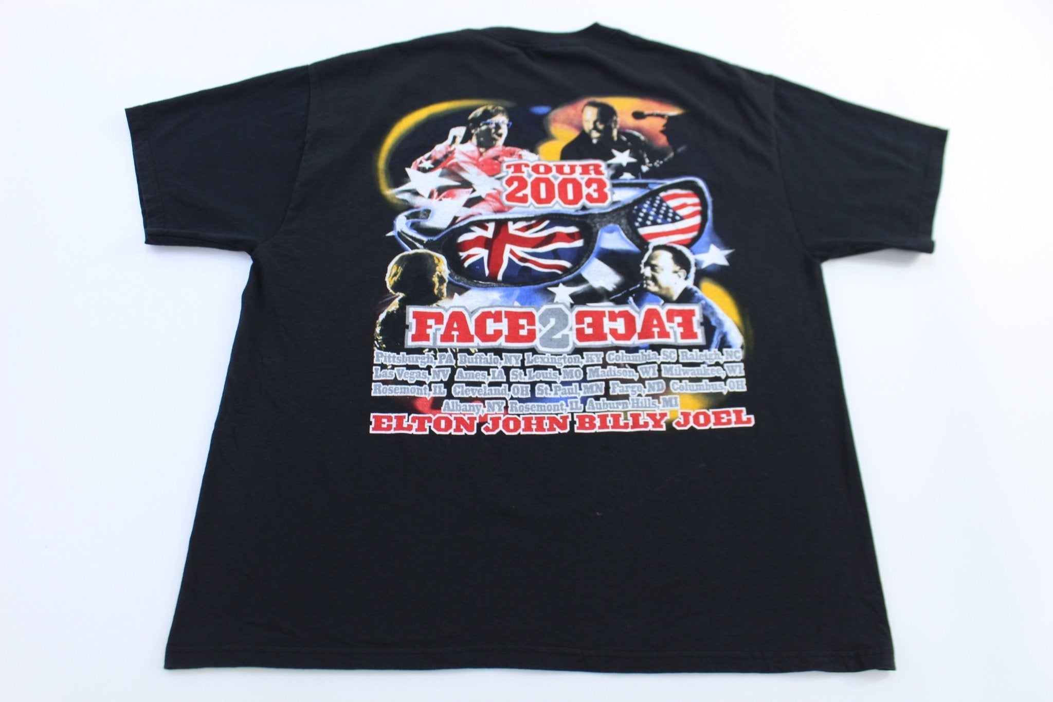 2003 Elton John Billy Joel Face 2 Face Tour T-shirt - Shirts & Tops - Thrifted Threads
