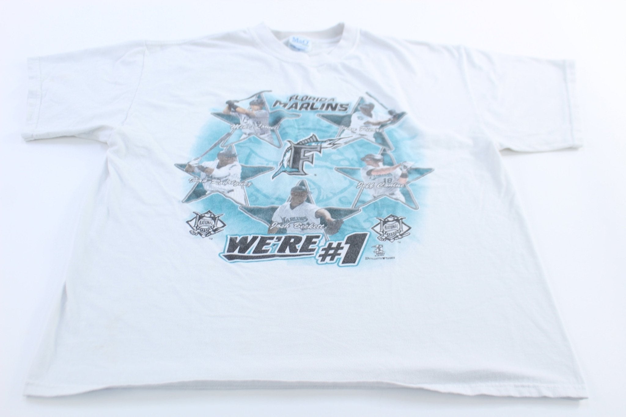 2003 Florida Marlins Baseball Line-Up T-Shirt - T-Shirts - Thrifted Threads