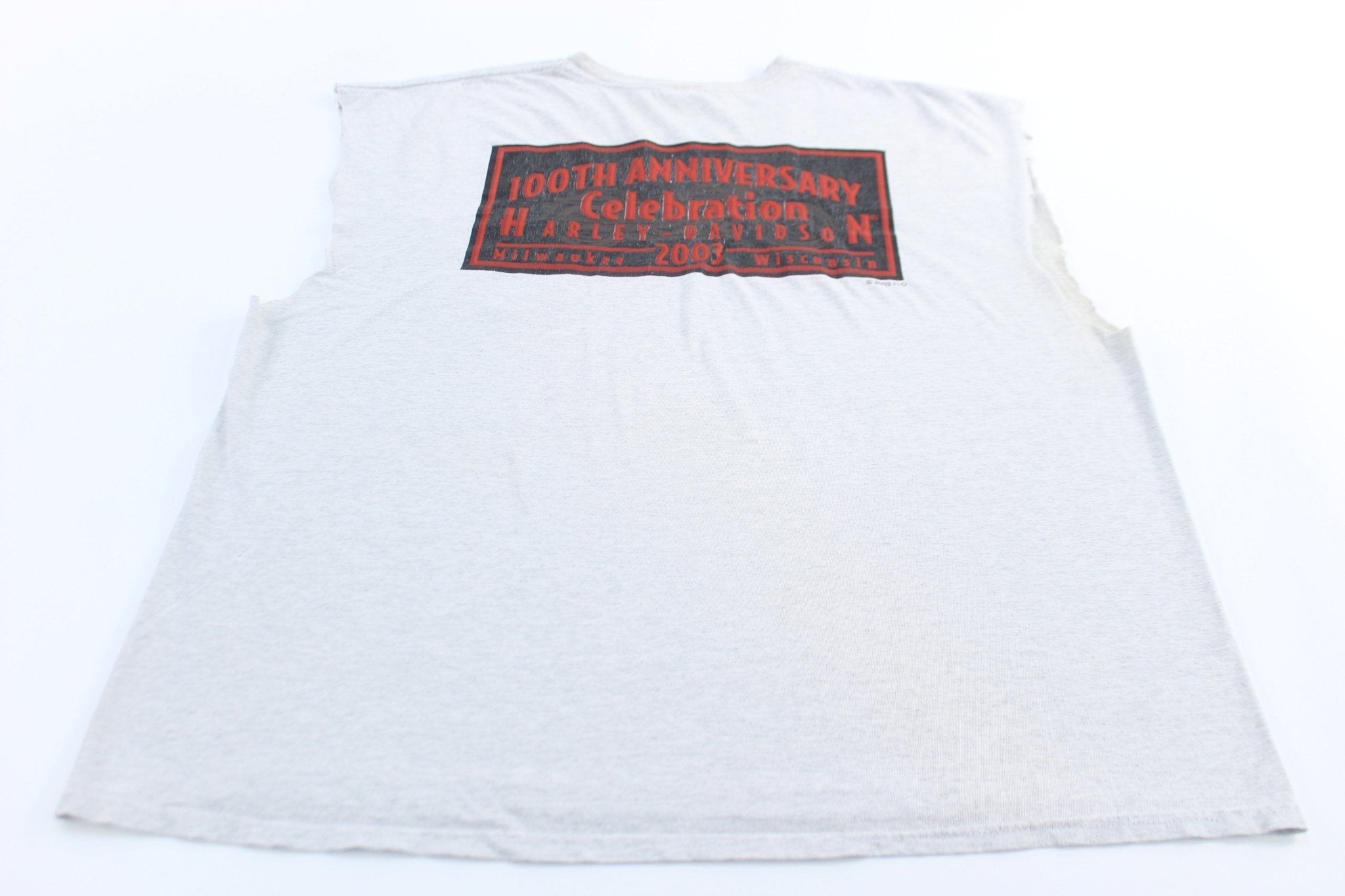 2003 Harley Davidson Motorcycles 100th Anniversary Celebration Tank Top - ThriftedThreads.com