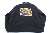 2003 North Carolina Panthers Embroidered SuperBowl Zip Up Jacket - ThriftedThreads.com