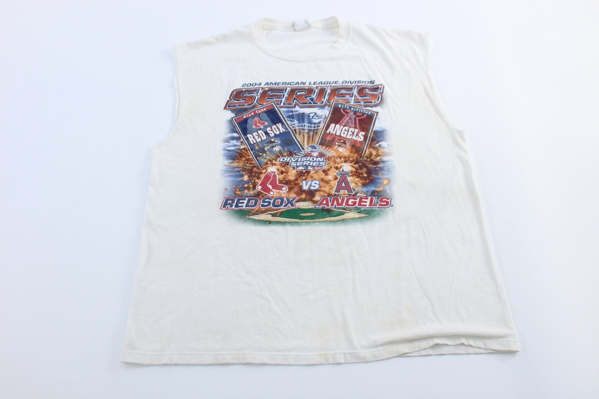 2004 Boston Red Sox vs Los Angeles Angels Division Series Tank Top - Jerseys/Tanks - Thrifted Threads