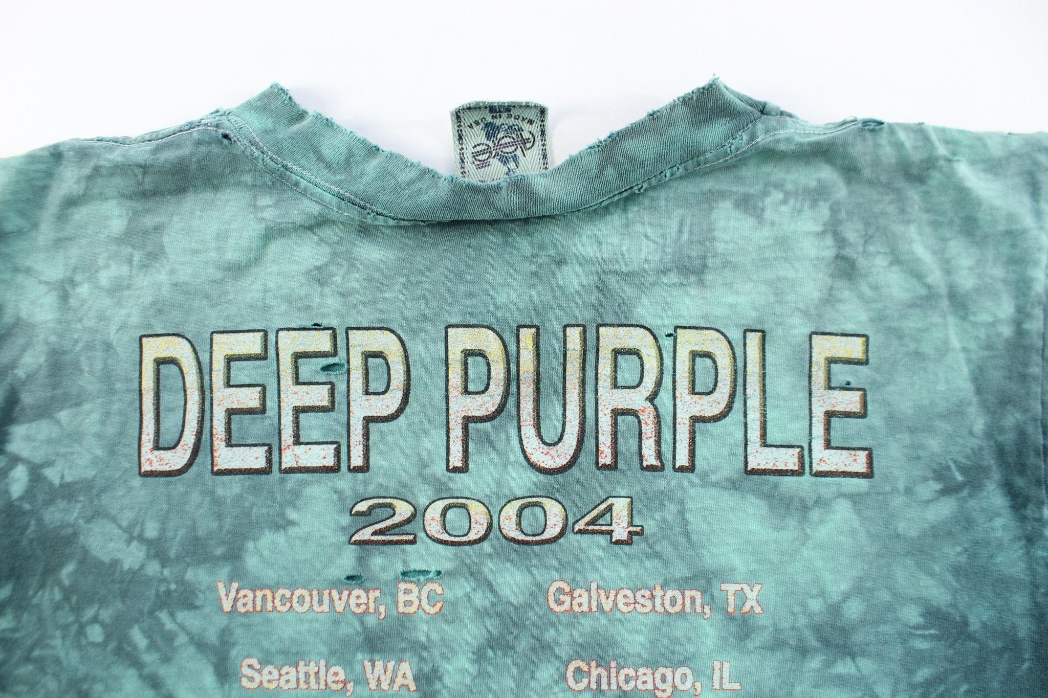 2004 Deep Purple Tour Tie-Dye T-Shirt - ThriftedThreads.com