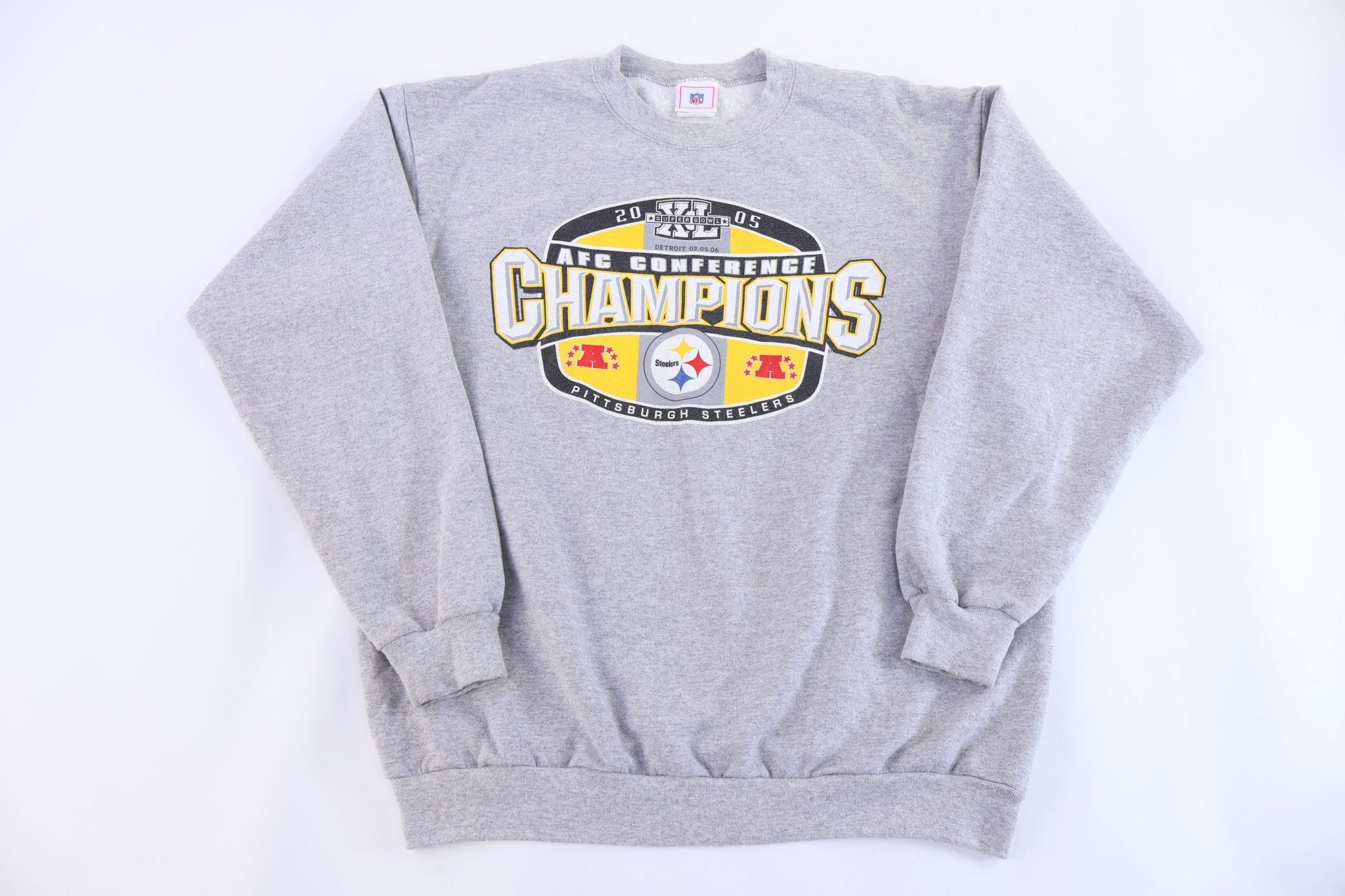 2005 Pittsburgh Steelers Football AFC Champions Sweatshirt - Sweatshirt - Thrifted Threads