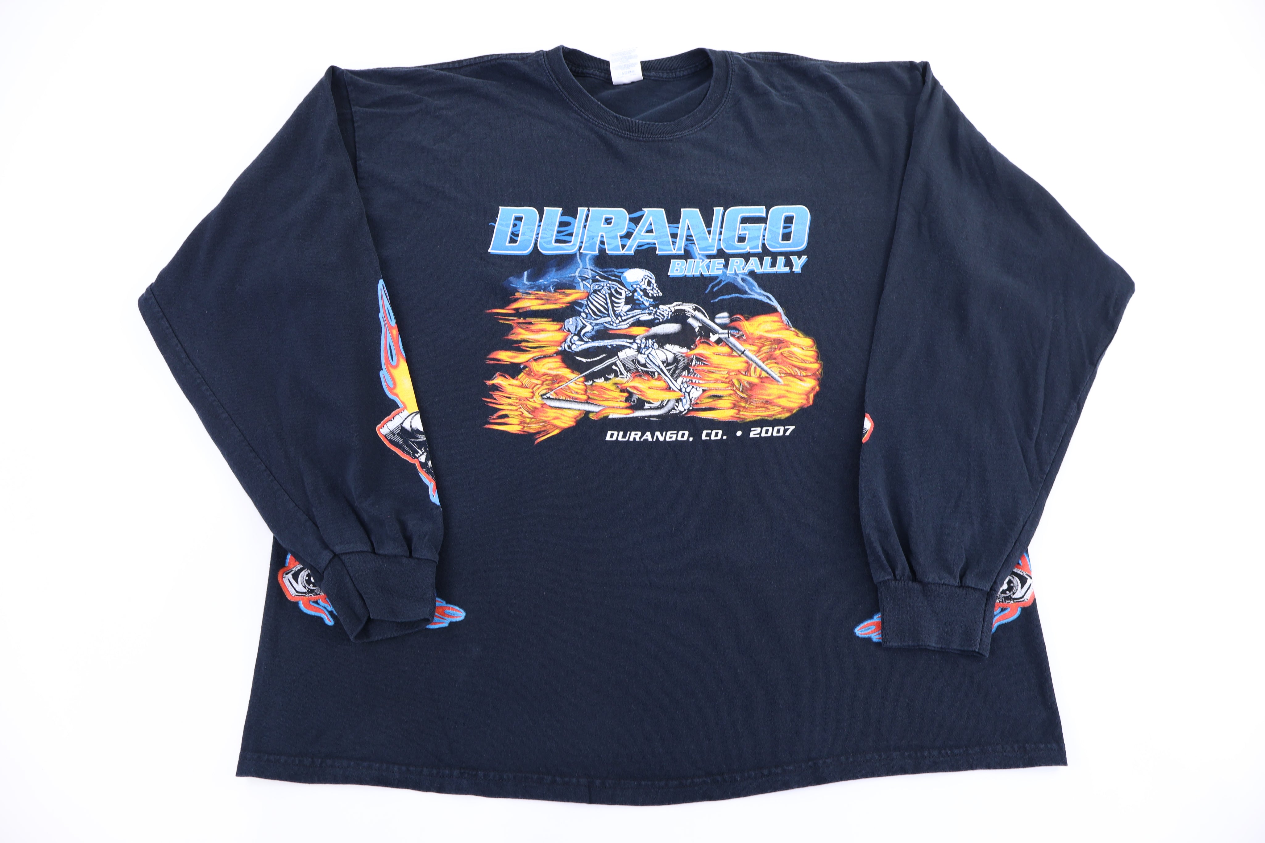 2007 Durango Bike Rally Flames Graphic LS T-shirt - Shirts & Tops - Thrifted Threads