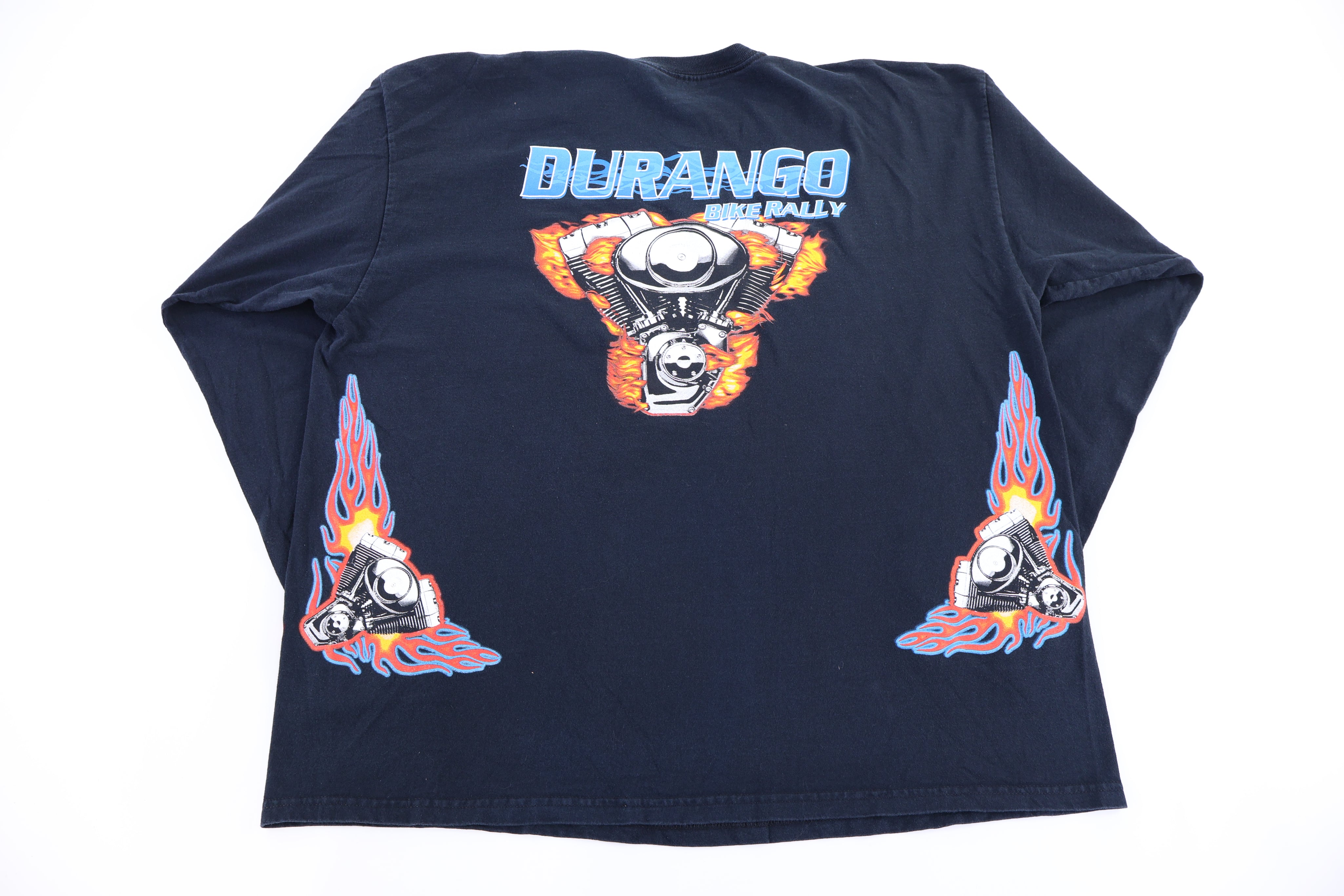 2007 Durango Bike Rally Flames Graphic LS T-shirt - Shirts & Tops - Thrifted Threads