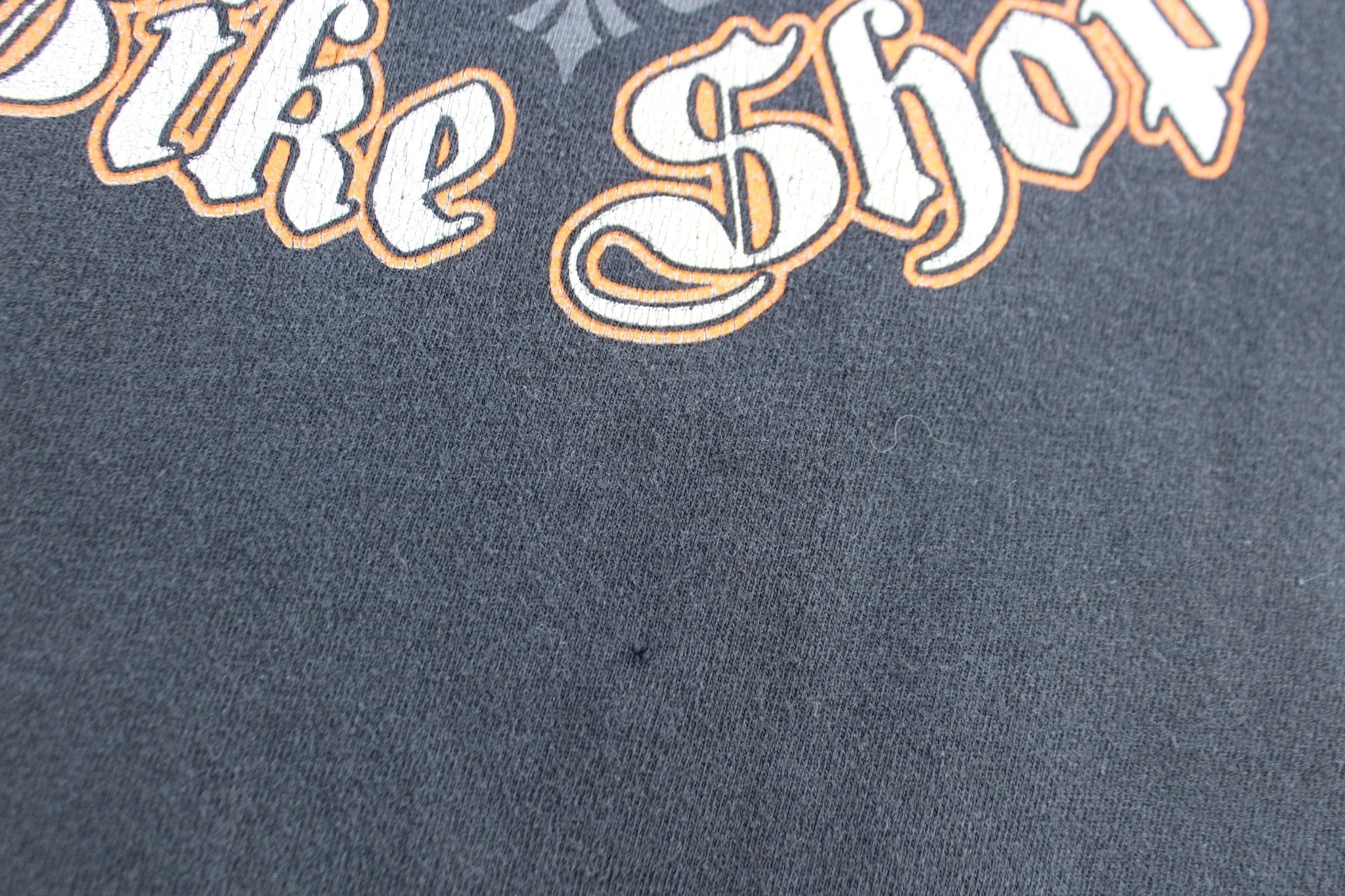 2007 Hot Leathers Hellfighters Motorcycles Shop LS T-Shirt - ThriftedThreads.com