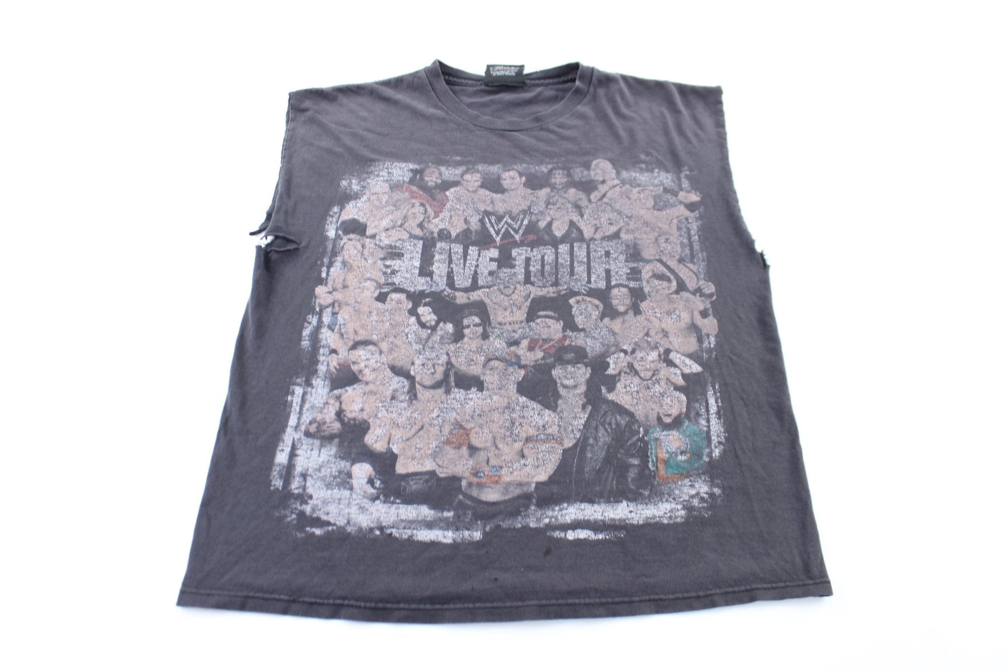 2008 WWE Live Tour Graphic Tank Top - ThriftedThreads.com