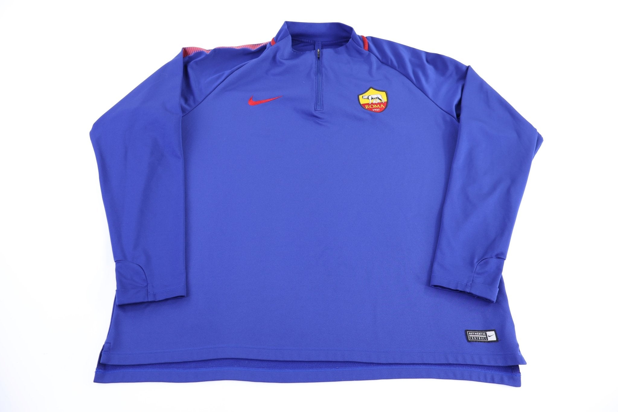 2017/18 Roma Soccer Quarter Zip Sweater - Sweater - Thrifted Threads