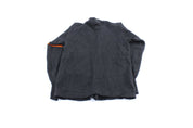 50's Black & Orange Varsity Letterman Cardigan - Sweater - Thrifted Threads
