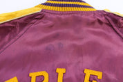 50's Cheerleader Purple & Gold Varsity Letterman Jacket - ThriftedThreads.com
