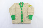 50's Logan Knitting Mills Cream & Green Cardigan - Sweater - Thrifted Threads