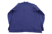 50's Navy Blue & Orange Cardigan Sweater - Sweater - Thrifted Threads