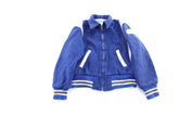 60's American Sports Center Blue & White Varsity Letterman Jacket - Jacket - Thrifted Threads
