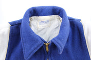 60's American Sports Center Blue & White Varsity Letterman Jacket - Jacket - Thrifted Threads