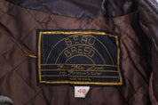 60's Beau Breed Brown Full Zip Leather Jacket - Jacket - Thrifted Threads