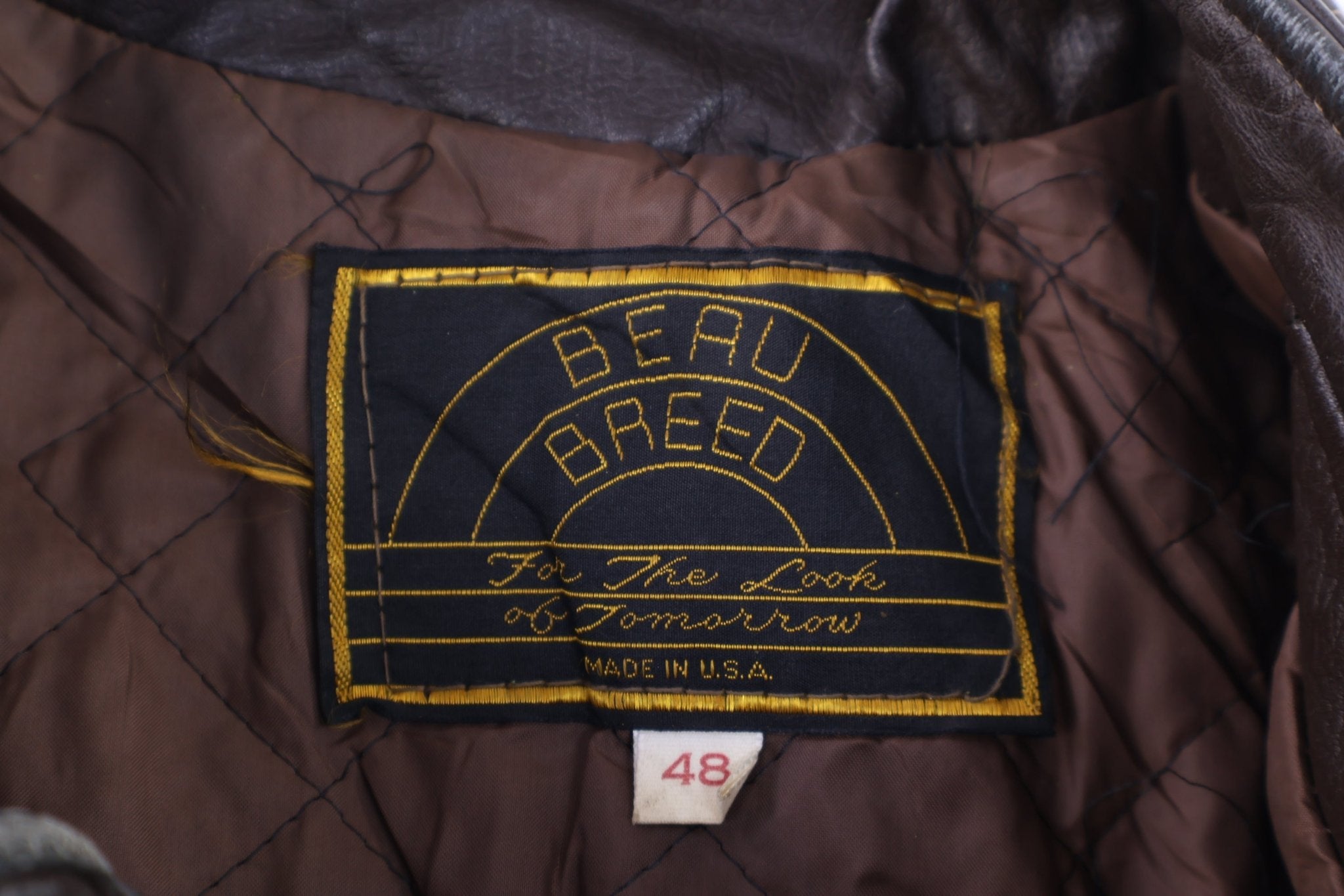 60's Beau Breed Brown Full Zip Leather Jacket - Jacket - Thrifted Threads