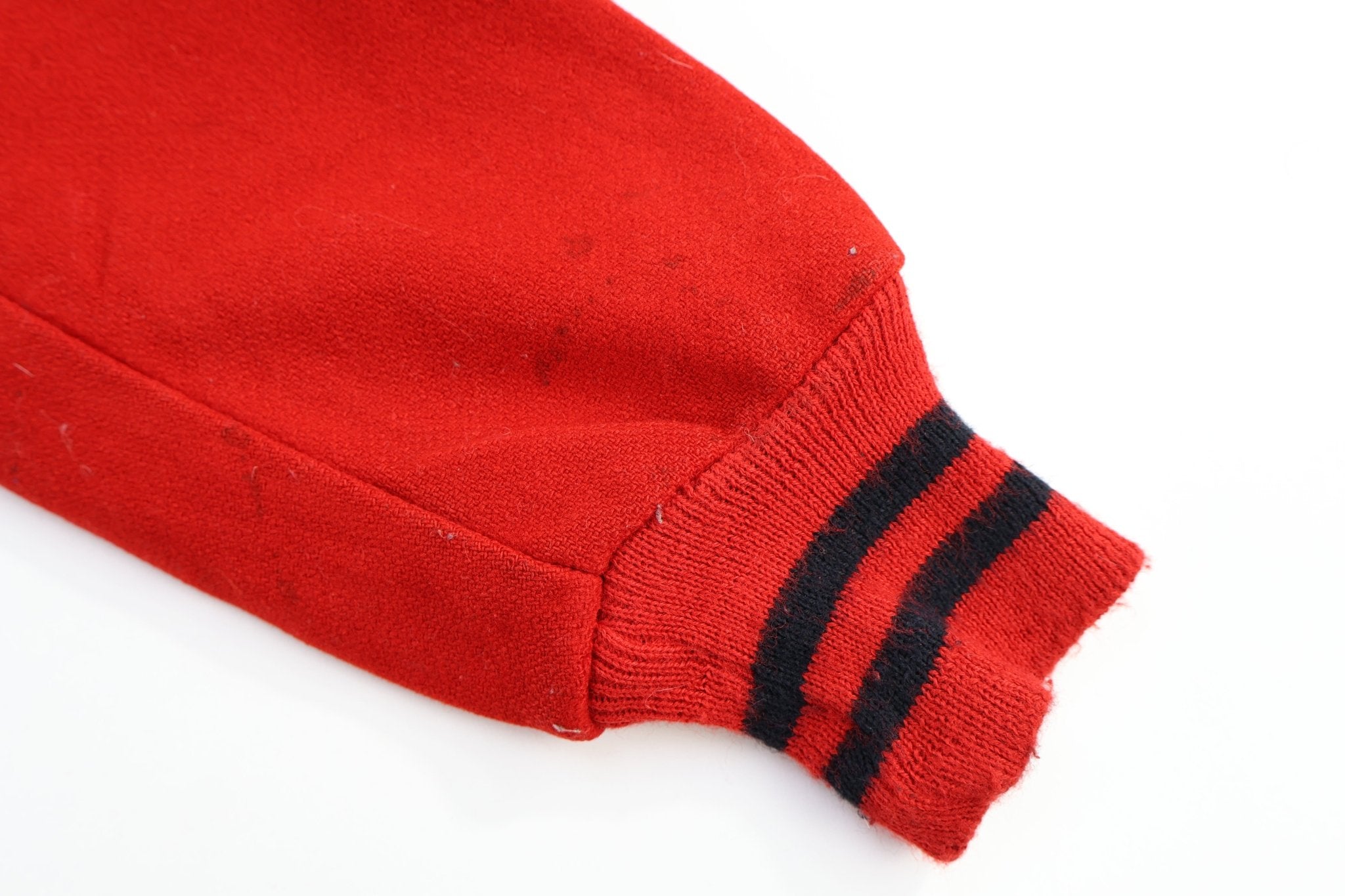 60's Red & Black Varsity Jacket - Jacket - Thrifted Threads