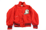60's Red & Black Varsity Jacket - Jacket - Thrifted Threads