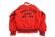 60's Red & Black Varsity Jacket - Jacket - Thrifted Threads