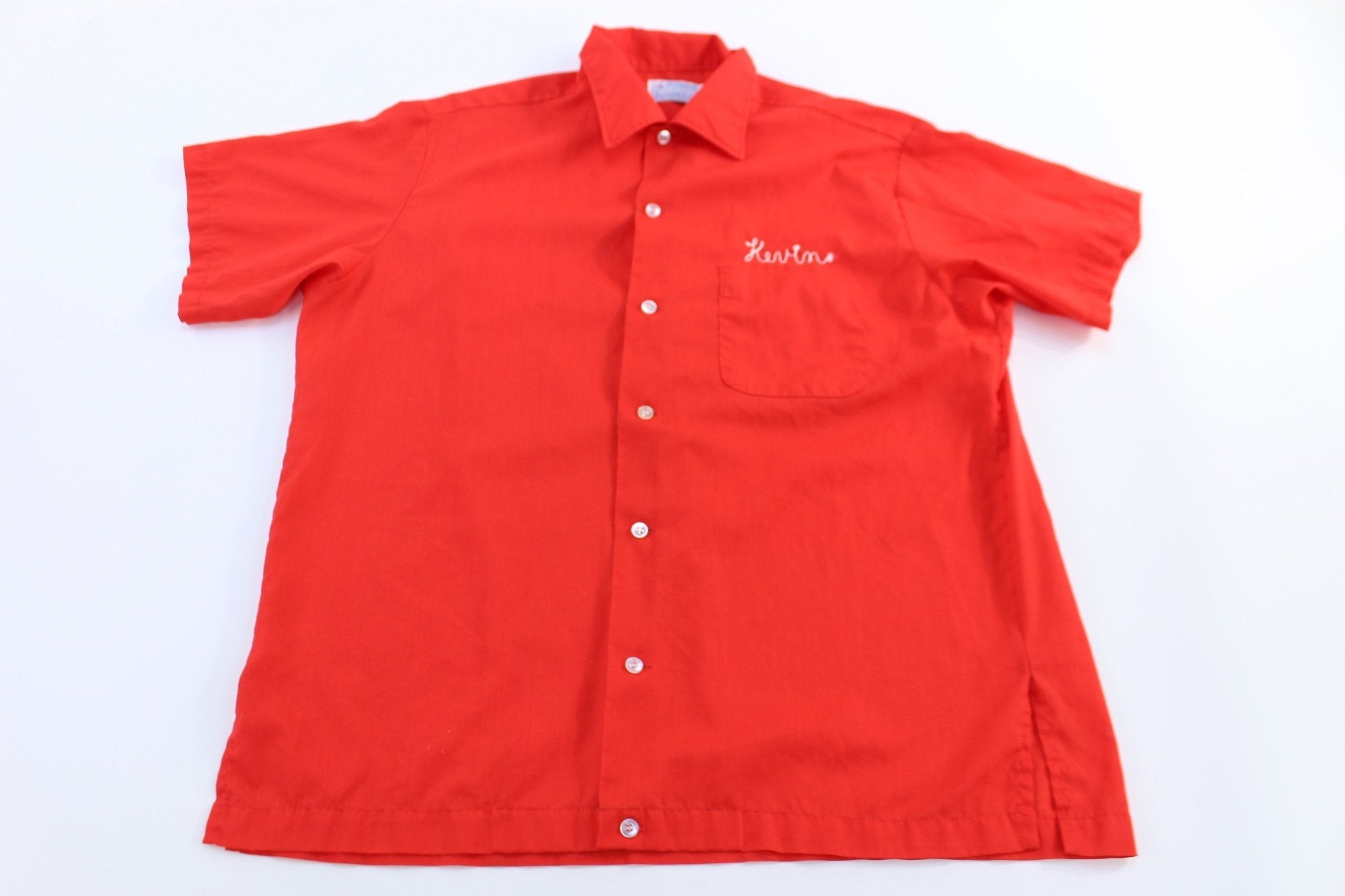 60's Smoke Eaters Red Button Down - Button Ups/Downs - Thrifted Threads