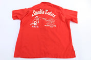 60's Smoke Eaters Red Button Down - Button Ups/Downs - Thrifted Threads