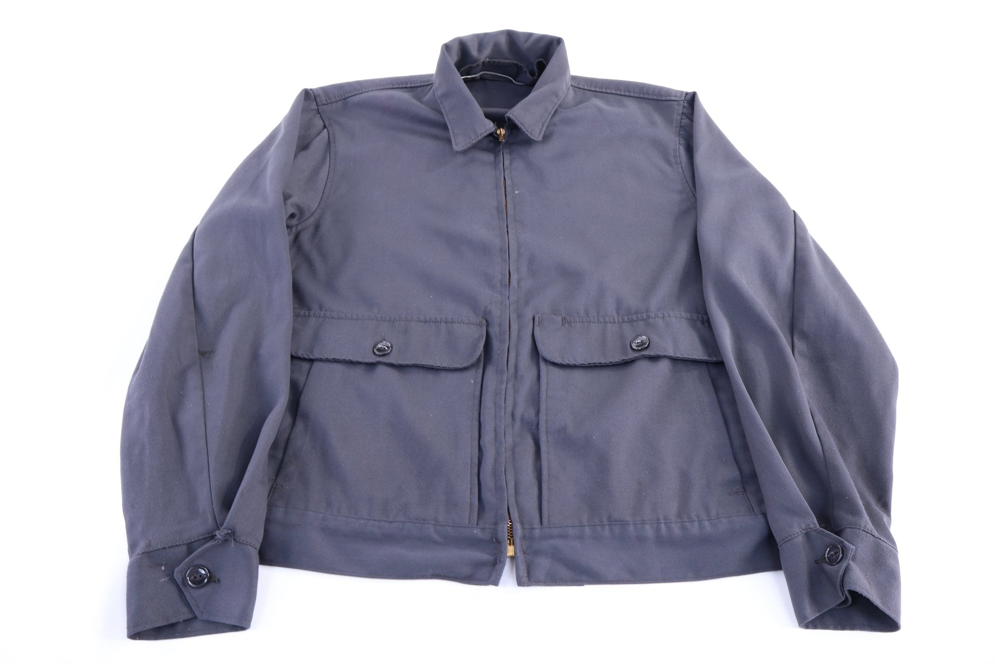 60's Topp Master Grey Full Zip Jacket - Jacket - Thrifted Threads