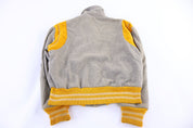 60's Yellow & Grey Varsity Letterman Jacket - Jacket - Thrifted Threads