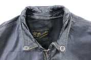70's Brooks Black Leather Zip Up Jacket - ThriftedThreads.com