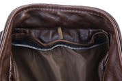 70's Brown Leather Biker Jacket - Jacket - Thrifted Threads