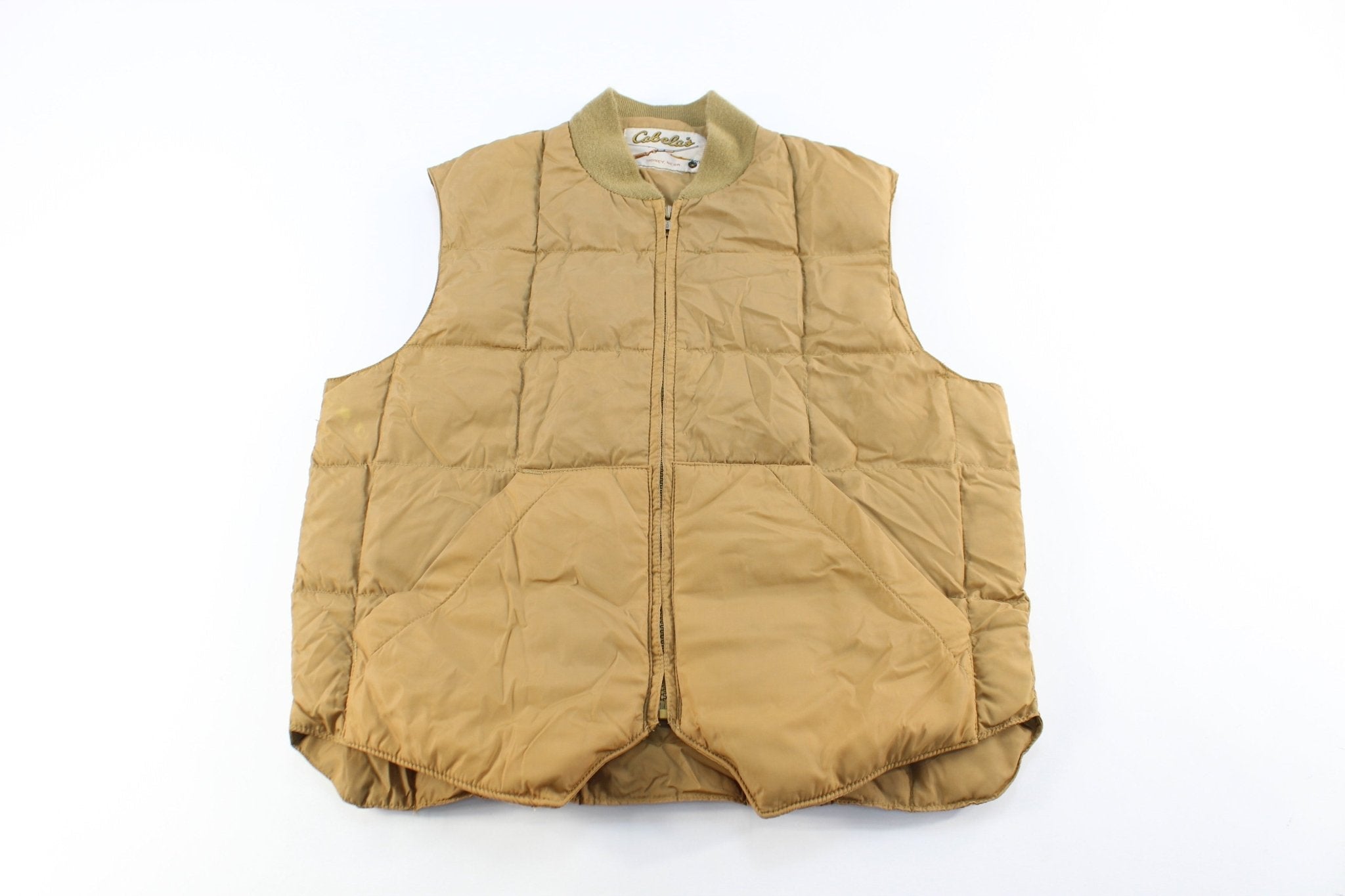 70's Cabela's Brown Puffer Zip Up Vest - Jackets - Thrifted Threads