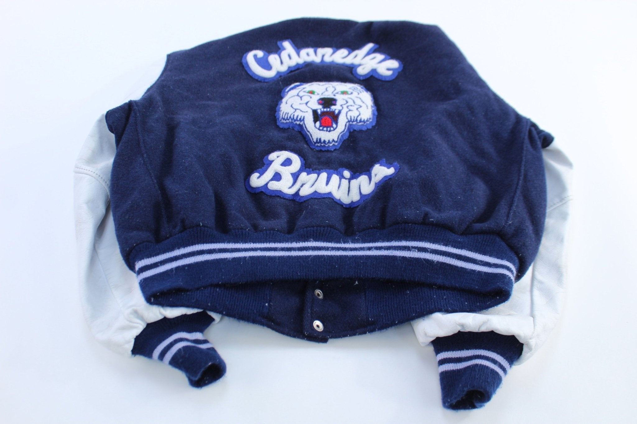 70's Cedaredge Bruins Embroidered Varsity Jacket - Jacket - Thrifted Threads