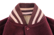 70's Howe's Burgundy & Grey Varsity Jacket - Jacket - Thrifted Threads