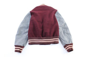 70's Howe's Burgundy & Grey Varsity Jacket - Jacket - Thrifted Threads