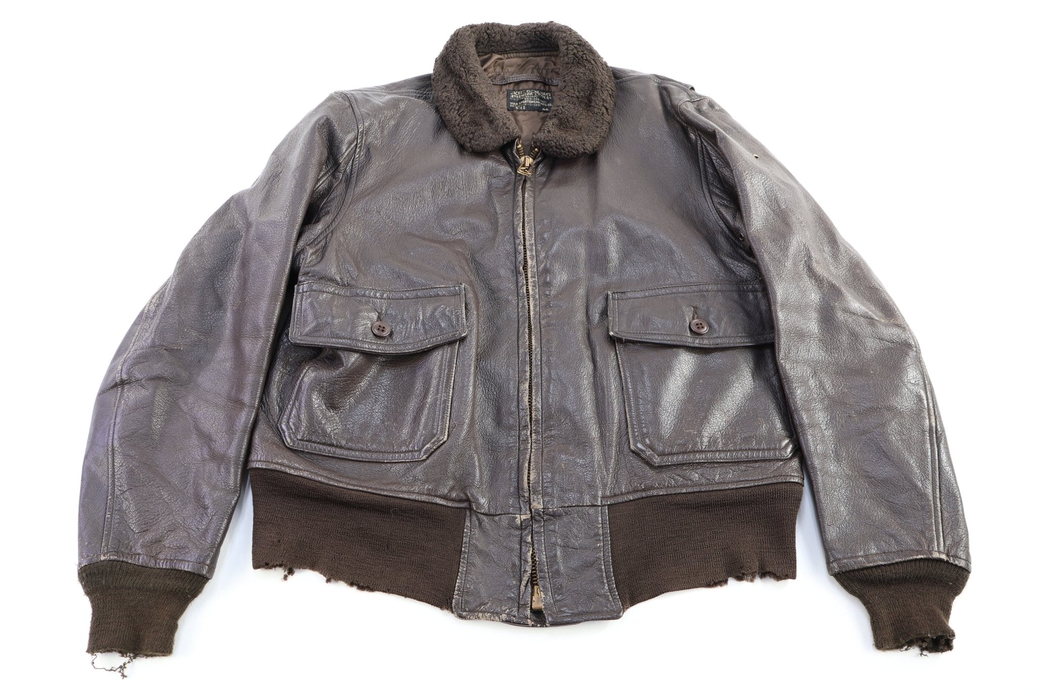 70's Intermediate Type G-1 Brown Bomber Jacket - Jacket - Thrifted Threads