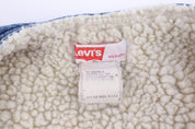 70's Levi's Dark Wash Sherpa Lined Vest - Pants/Shorts - Thrifted Threads