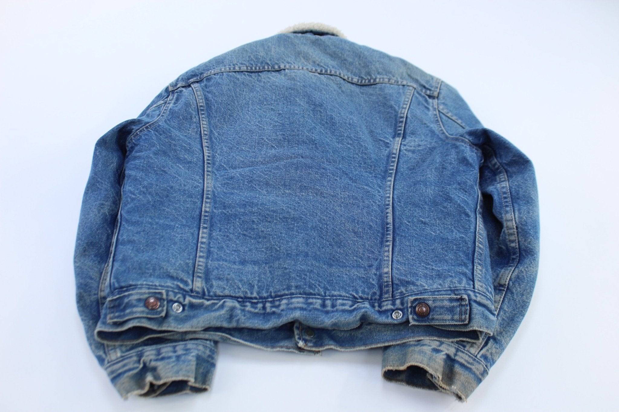 70s Levi's Sherpa Lined Denim Trucker Jacket - Jacket - Thrifted Threads