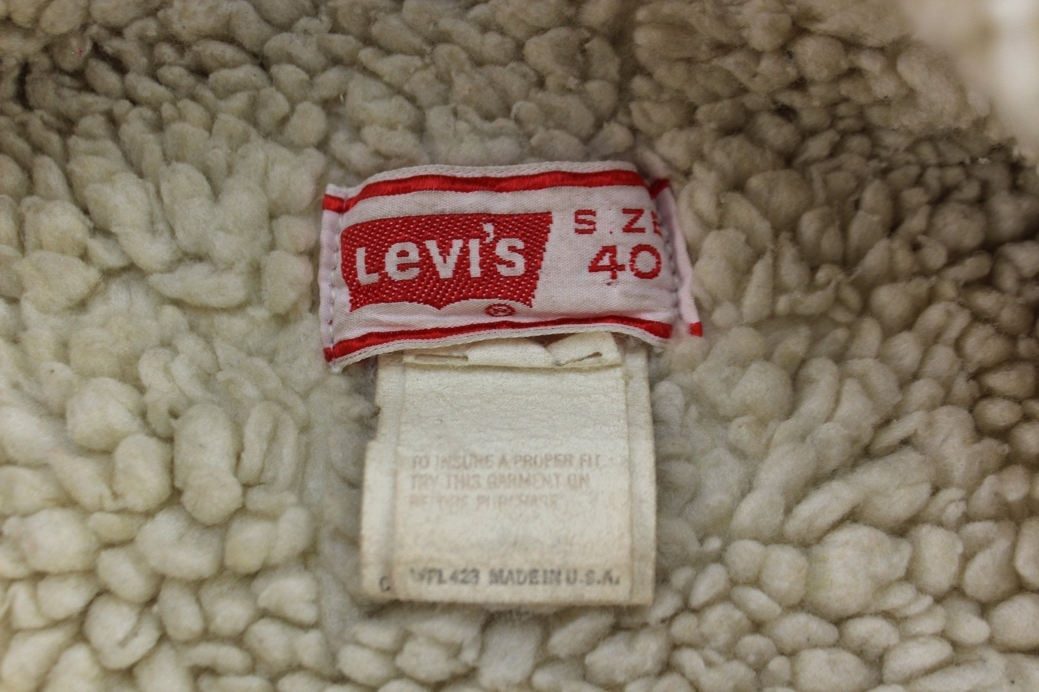 70s Levi's Sherpa Lined Denim Trucker Jacket - Jacket - Thrifted Threads