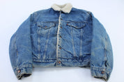 70s Levi's Sherpa Lined Denim Trucker Jacket - Jacket - Thrifted Threads
