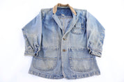 70's Medium Wash Denim Chore Jacket - Jacket - Thrifted Threads