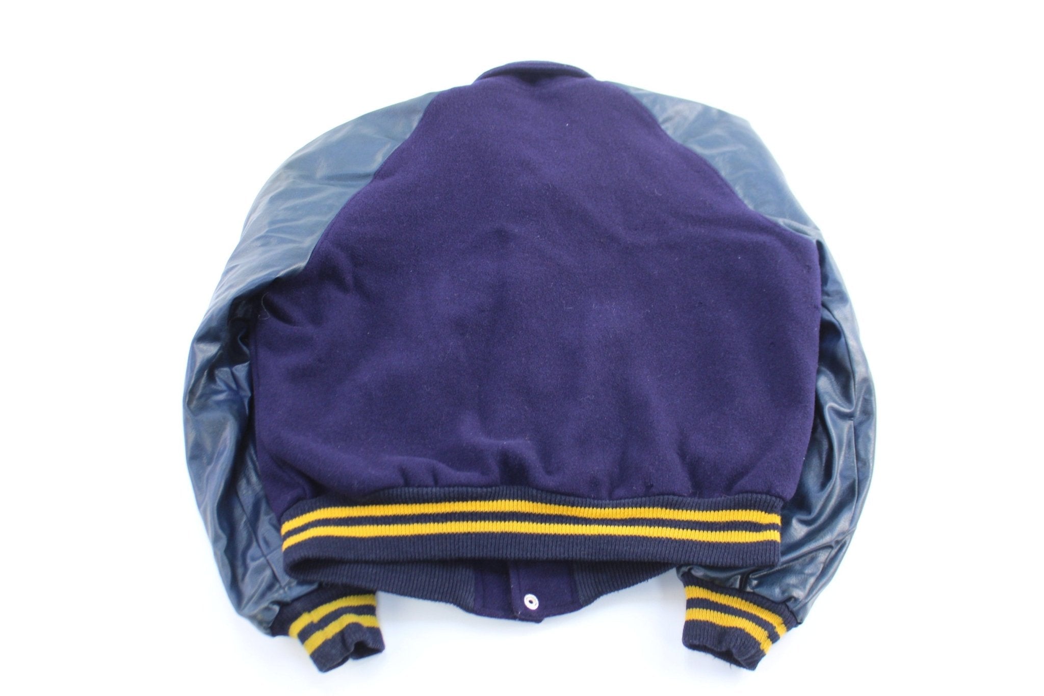 70's Naugalite Blue Varsity Letterman Jacket - Jacket - Thrifted Threads