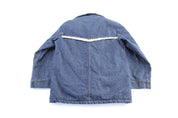 70's Roebucks Sherpa Lined Denim Trucker Jacket - Jacket - Thrifted Threads