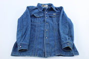 70's Sedgefield Do Nothing Denim Pearl Snap LS Button Up - ThriftedThreads.com