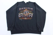 80's 3D Harley's And Whiskey Get Better With Age Sweatshirt - ThriftedThreads.com