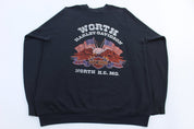 80's 3D Harley's And Whiskey Get Better With Age Sweatshirt - ThriftedThreads.com